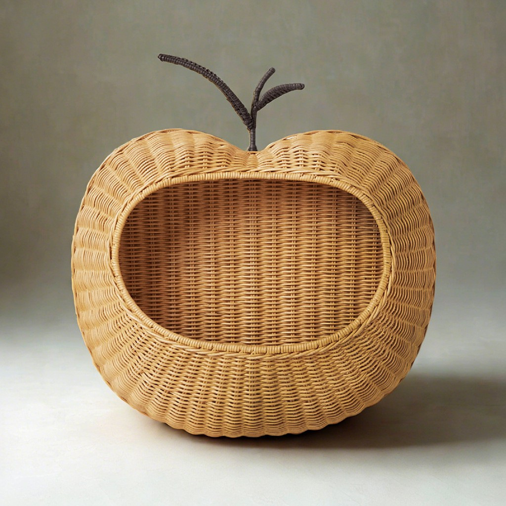 Fengteng weaving wall-mounted key storage basket Homestay decoration toys storage basket Hand-woven basket